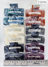 Impression Colored Plastic Hair Clutcher (Pack of 12)